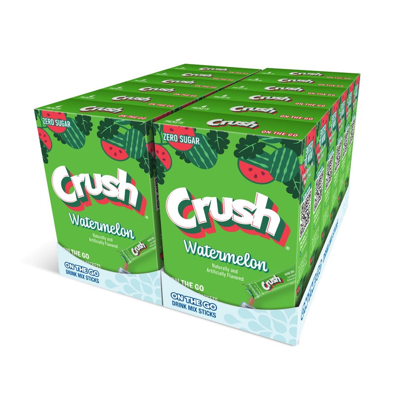 Crush- Powder Drink Mix - Sugar Free & Delicious (Watermleon, 72 Sticks) - Image 1